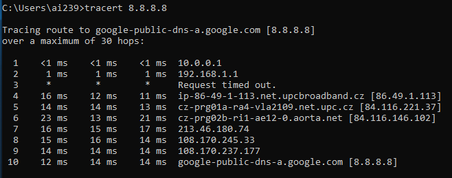 Fig.39 - traceroute